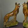 1930's pair of chalk Alsatians Image 2