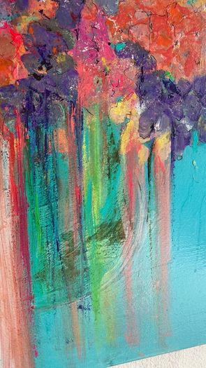 Large Original Abstract Floral Art Painting Irish abstract art Warm Aesthetic