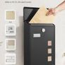 NEW SALE | Modern Wall Mounted Post Box with Viewing Windows, Nameplate, Lock with Copper Core, Easy to Install, Black Image 5