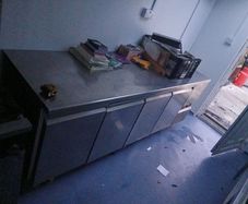 stainless steel fridge