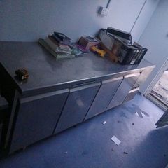 stainless steel fridge