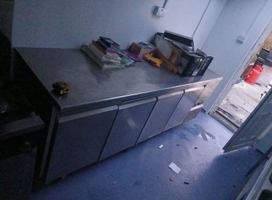 stainless steel fridge