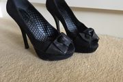 Schuh black open toe platforms uk4
