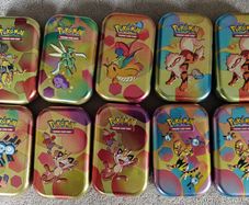 Pokemon 151 tins, sleeves, accessories