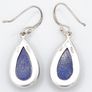 Silver And Lapis Earrings Like New With COA Image 3