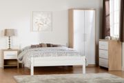 Amber 4'6" Bed in White