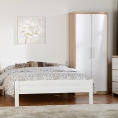 Amber 4'6" Bed in White