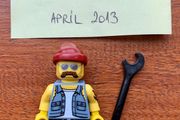 Lego minifigure Motorcycle Mechanic - Series 10 (2013)