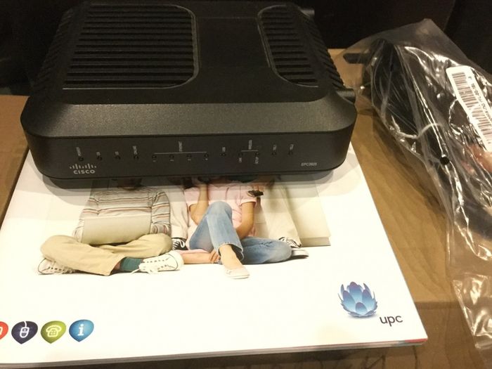 Wireless router with power supply and instructions