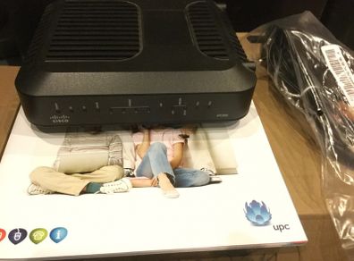 Wireless router with power supply and instructions