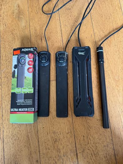 5 aquarium heaters 150W, 200W, 300W