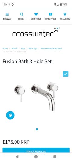 Crosswater Bath Filler Tap