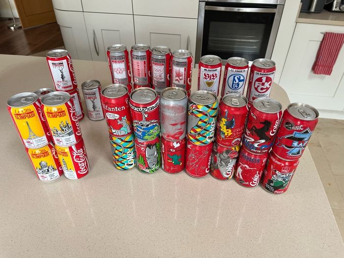 Coca Cola Can Collection 34 cans 90's