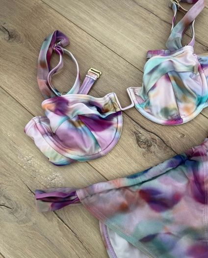 Asos marble print bikini size 10