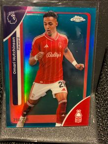 Omari Hutchinson Topps Chrome EPL 25/26 Teal Refractor /299