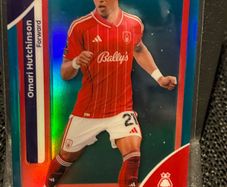 Omari Hutchinson Topps Chrome EPL 25/26 Teal Refractor /299