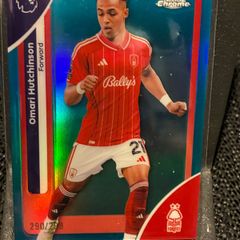 Omari Hutchinson Topps Chrome EPL 25/26 Teal Refractor /299