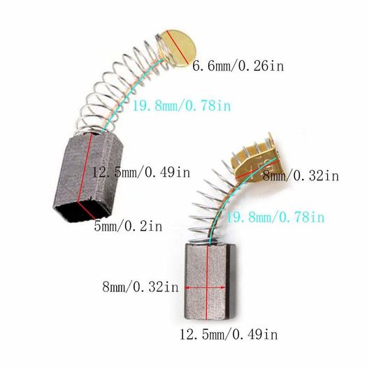 8 PCS Motor Carbon Brushes,Universal Carbon Brush,Graphite Carbon Brush,For Electric Motor,Hand Drill,Blender,Power Tool,Replacement Repair Part(Boxed)