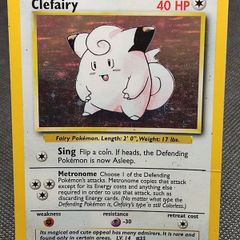 Clefairy 5/102 base set Pokemon card