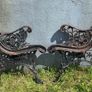 Pair of decorative cast  iron bench ends Image 7
