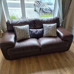 Italian Leather 3 Seater & 2 Seater Sofas