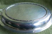 Antique Silver Plated Lidded Entree Serving Dish
