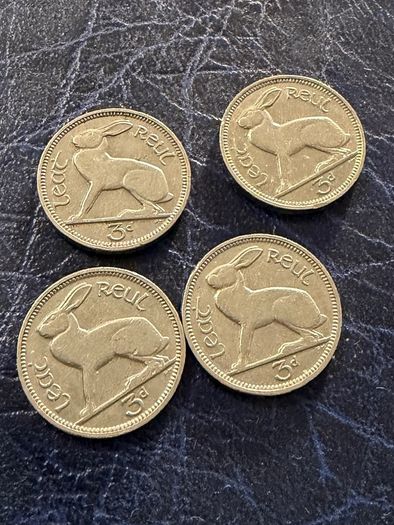 1928 1933 1934 and 1935 threepence coin 3d predecimal