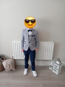 Communion suit, 3 piece + dickybow + pin