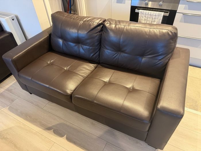 Brown Leather Couch