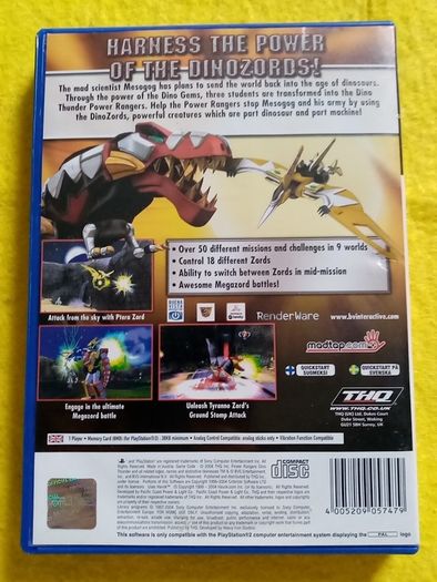Power Rangers Dino Thunder PlayStation 2 ps2 games Original