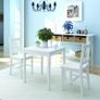 Three Piece Dining Set Pinewood White Image 5