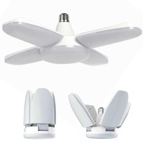 E27 LED Bulb Fan Blade Timing Lamp AC85-265V 28W Foldable Led Light Bulb For Home Ceiling Light