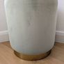 Mint green pouffe footstool Image 2