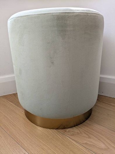 Mint green pouffe footstool