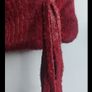 Red Italian Suede Croc-Effect Leather Crossbody Bag Clutch Image 10