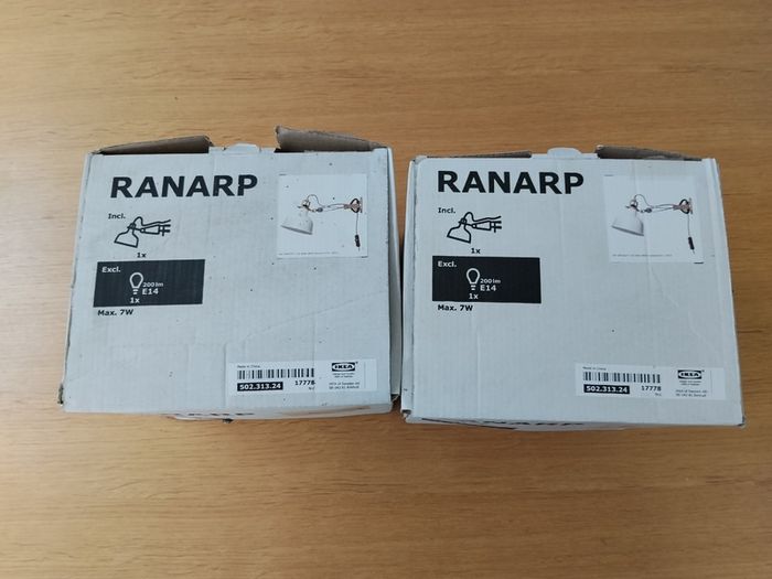 Ikea Ranarp Bed/Desk/Spot Lights