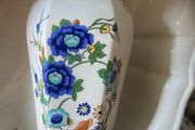 Aynsley Marlina 7" Bone China Floral Vase Flower English Cottage Blue White