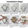 BRAND NEW 50x50x19cm Shelf Storage Iron Art Wooden Retro Wall Coat Hanger Storage Image 5