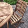 Folding Wooden Garden Table & 3 Chairs (26146) Image 3