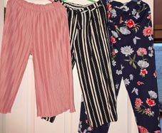 3 pairs of summer culottes trousers,  size 9-10 yo