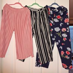3 pairs of summer culottes trousers,  size 9-10 yo