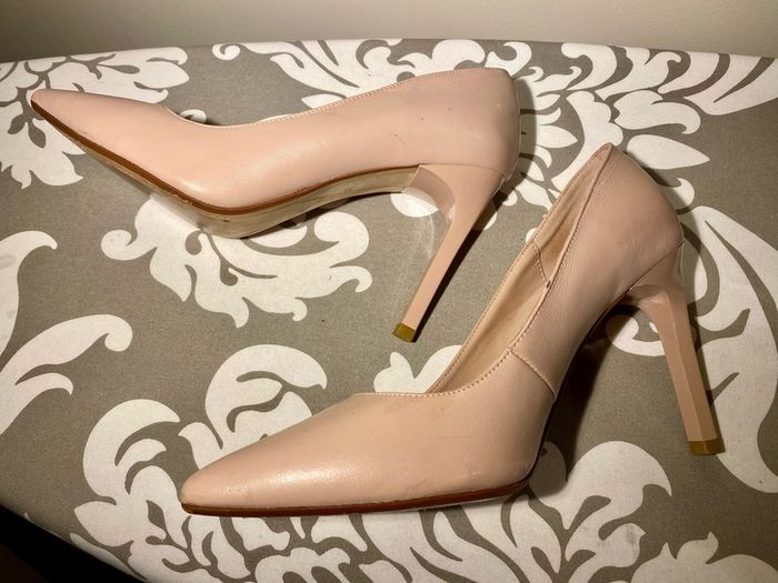 High heels in rose / nude, size 5 / 38