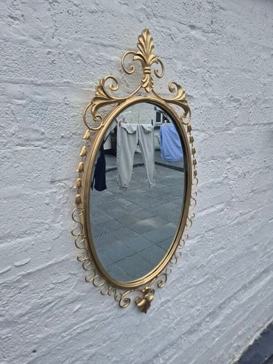 A Mirror Large heavy Vintage Rococo design filly bevelled oval Mirror