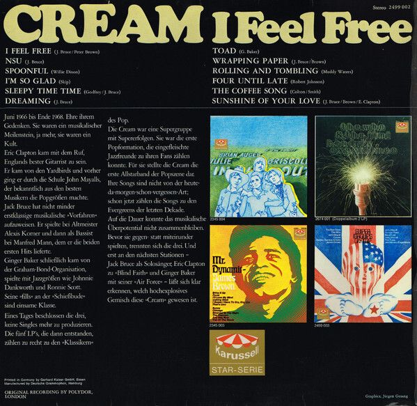 Cream  I Feel Free