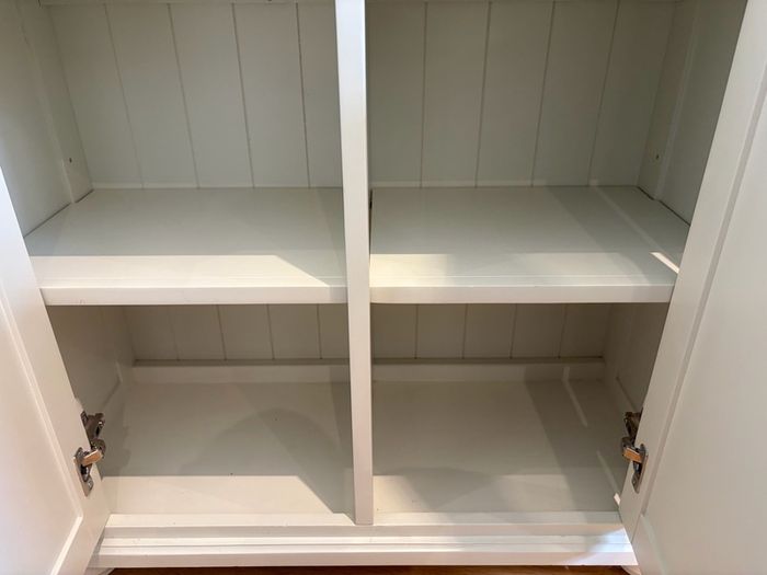 Solid Wood Dining Display Cabinet Cream Colour
