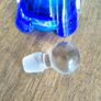 Vintage blue glass perfume bottle Image 4