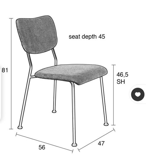 4 x Zuvier Benson Dining Chairs