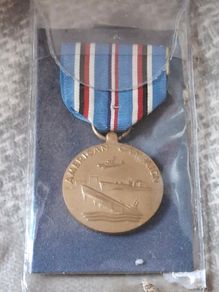 United States American Campaign Medal awarded for service during World War II between 1941 and 1945.