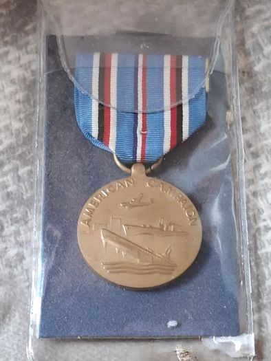 United States American Campaign Medal awarded for service during World War II between 1941 and 1945.