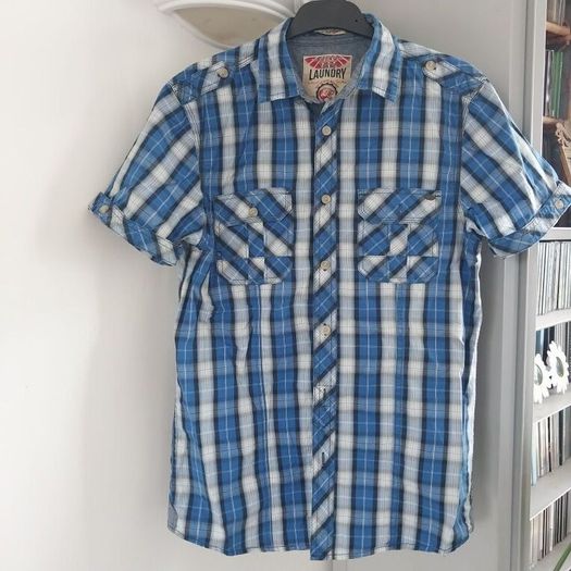 Tokyo Laundry blue check shirt Small